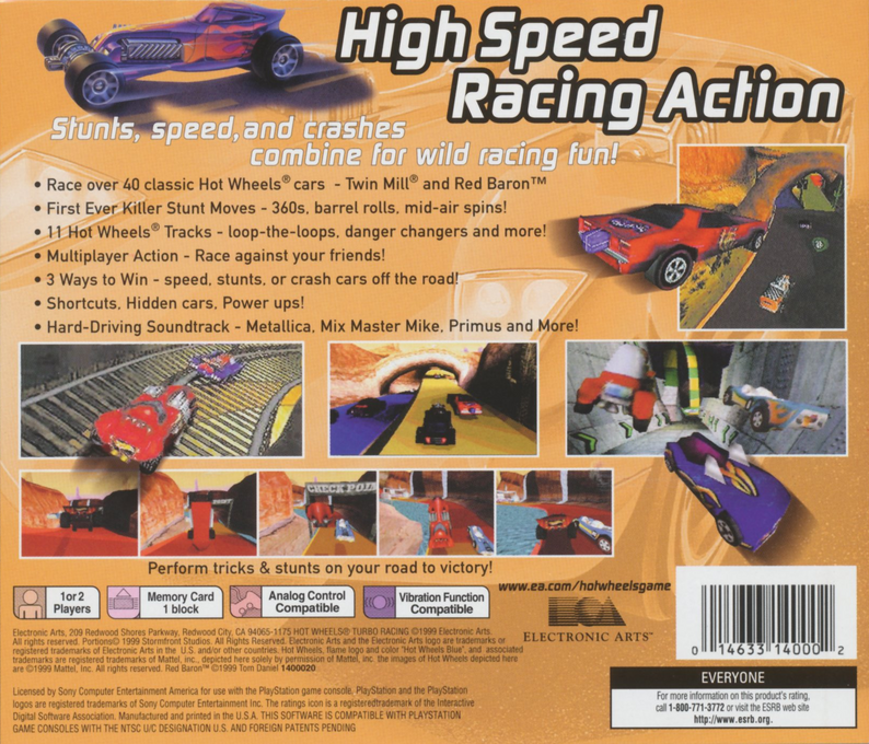 Hot Wheels : Turbo Racing — Box back