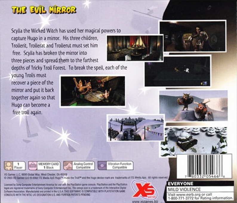 Hugo : The Evil Mirror — Box back
