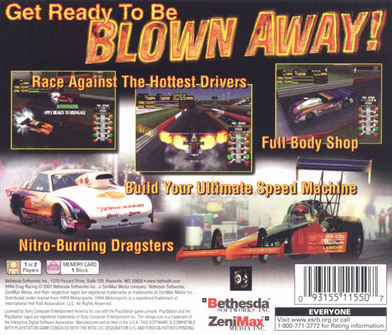 IHRA Drag Racing — Box back