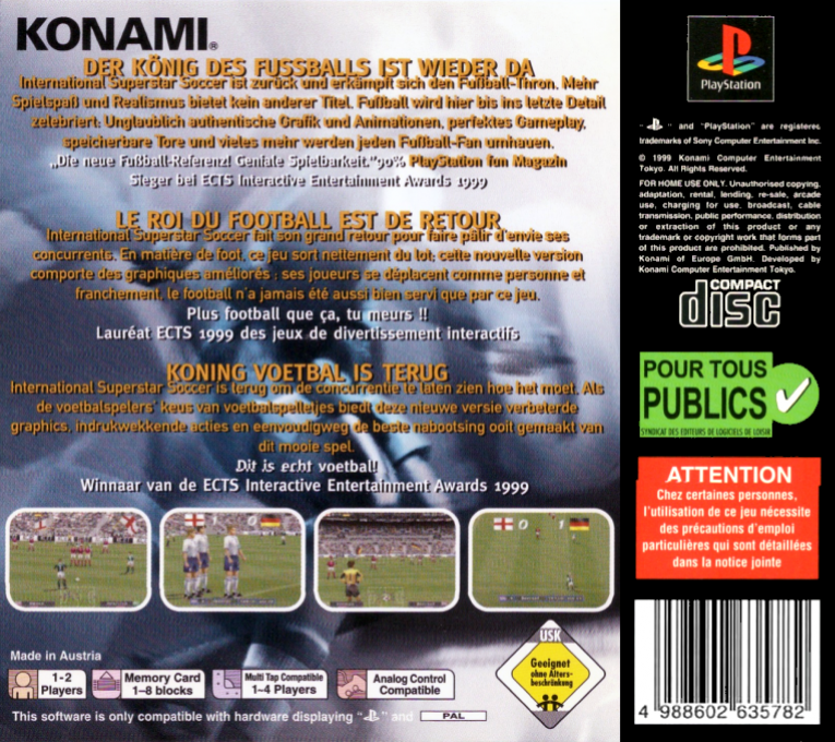 ISS Pro Evolution — Box back