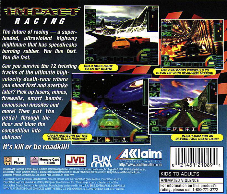 Impact Racing — Box back