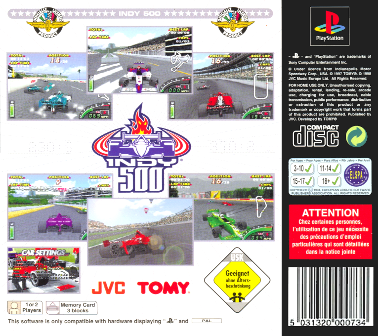 Indy 500 — Box back