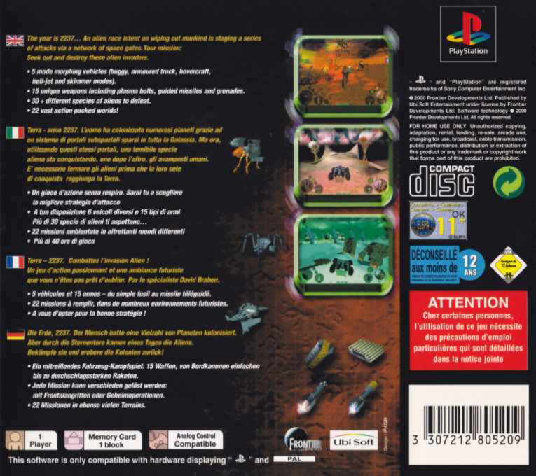 Infestation — Box back