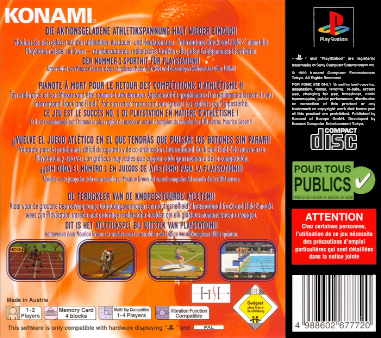 International Track & Field 2 — Box back