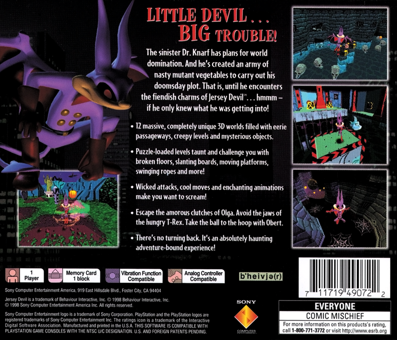 Jersey Devil — Box back