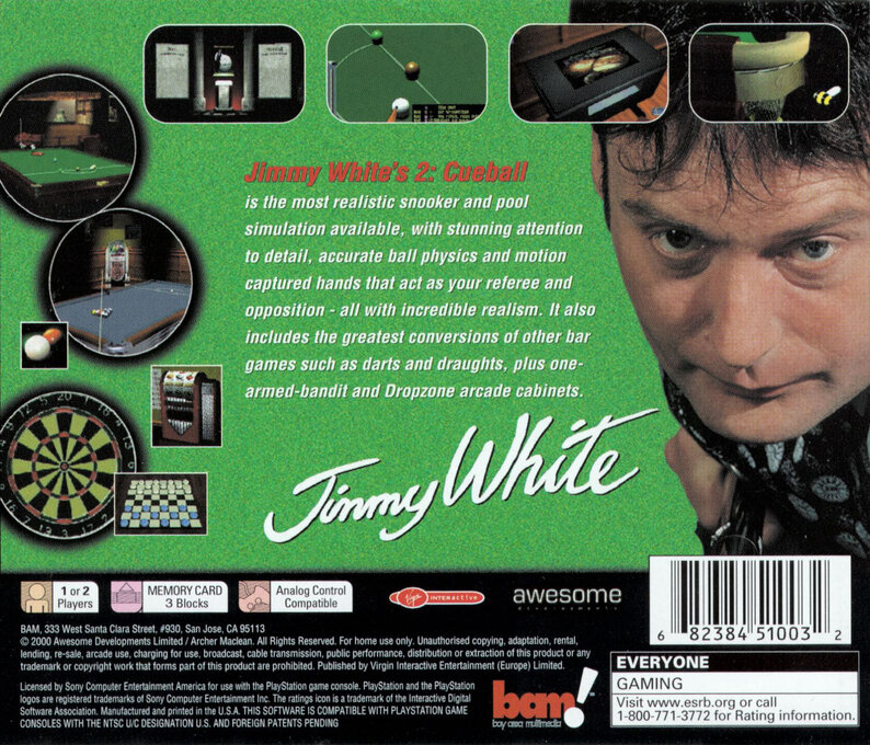 Jimmy White's 2 : Cueball — Box back