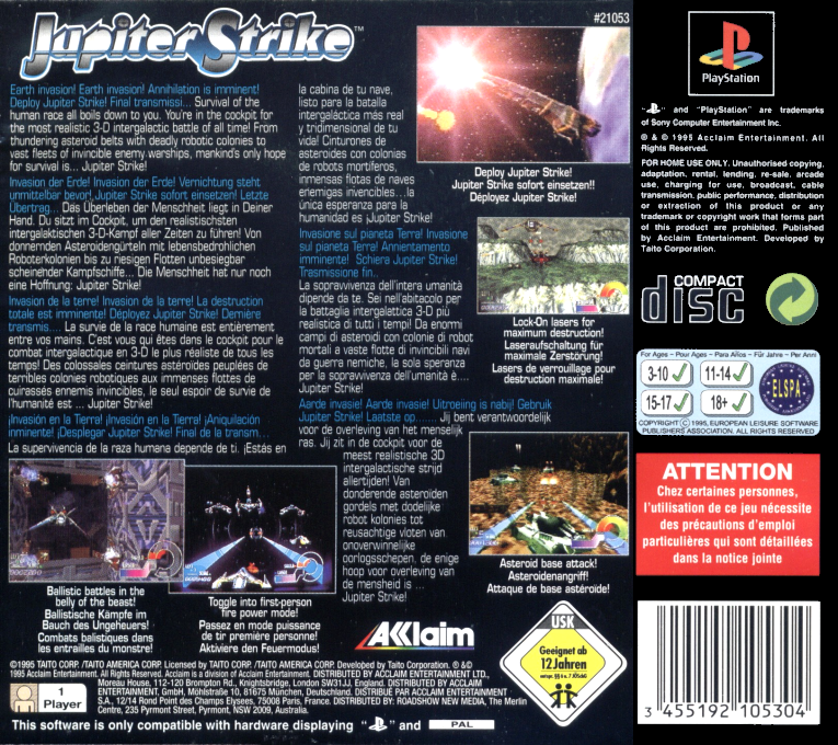 Jupiter Strike — Box back