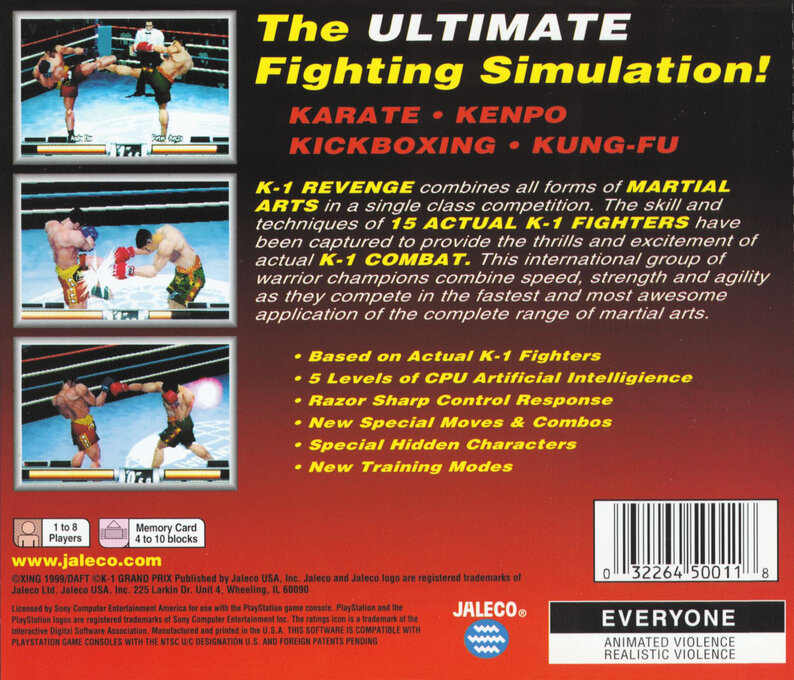 K-1 Revenge — Box back