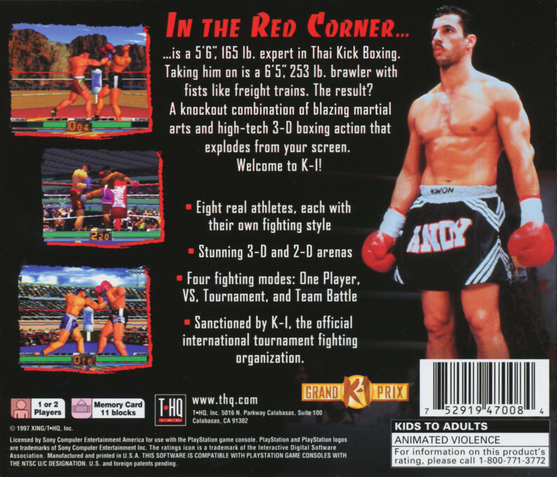 K-1 The Arena Fighters — Box back