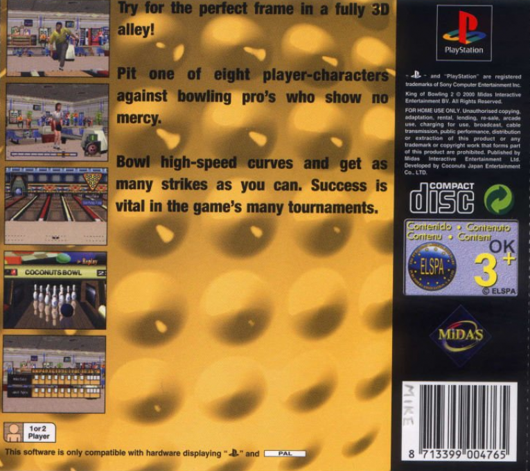 King of Bowling 2 — Box back