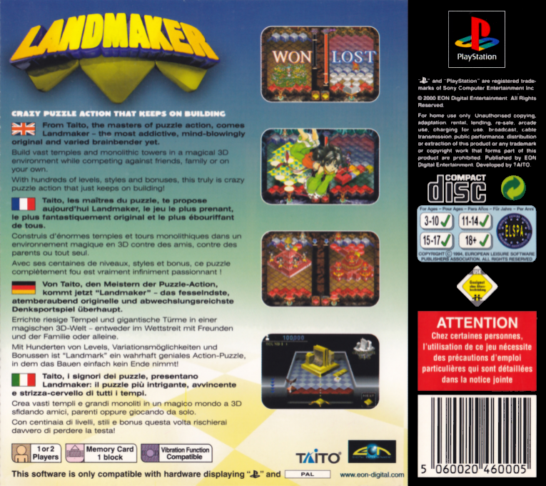 Land Maker — Box back