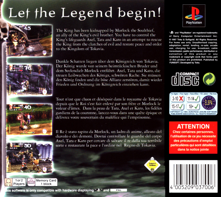 Legend — Box back