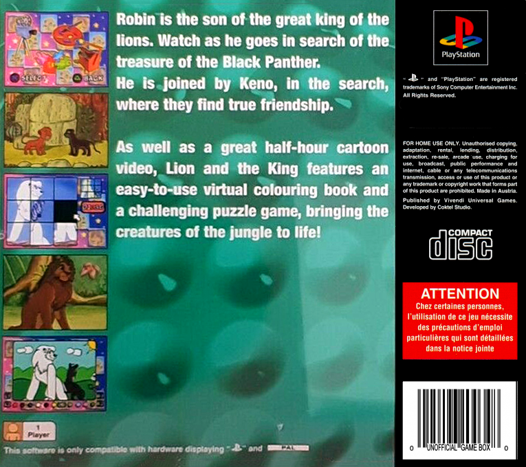 Lion and the King — Box back