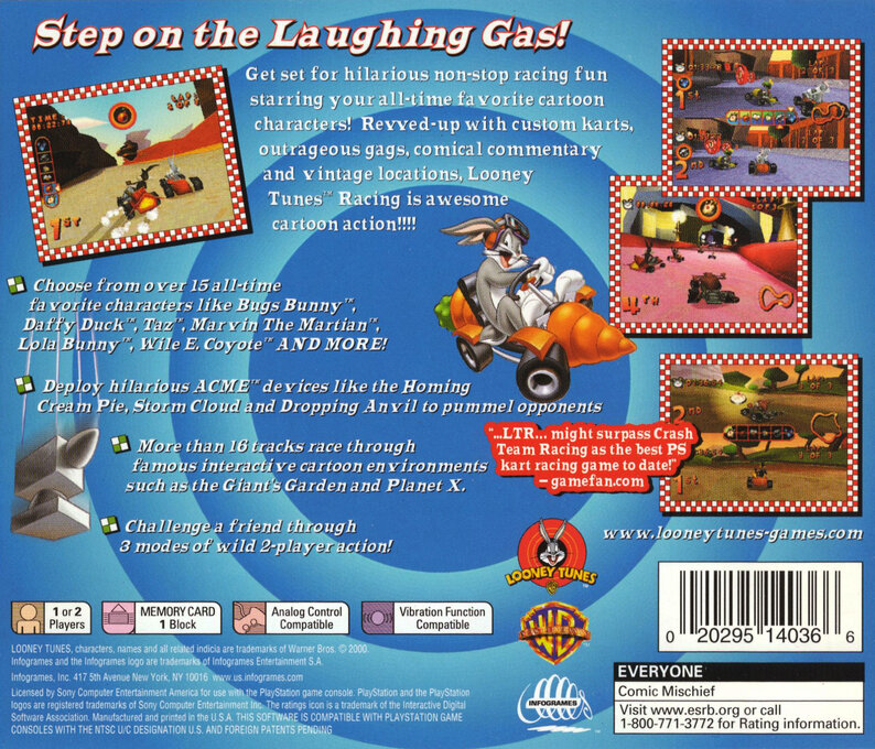 Looney Tunes Racing — Box back