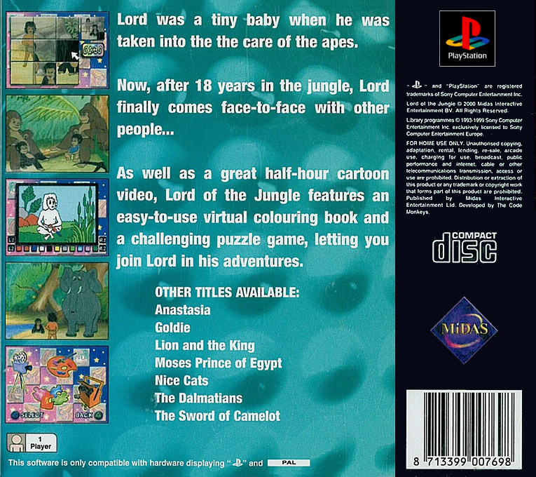 Lord of the Jungle — Box back