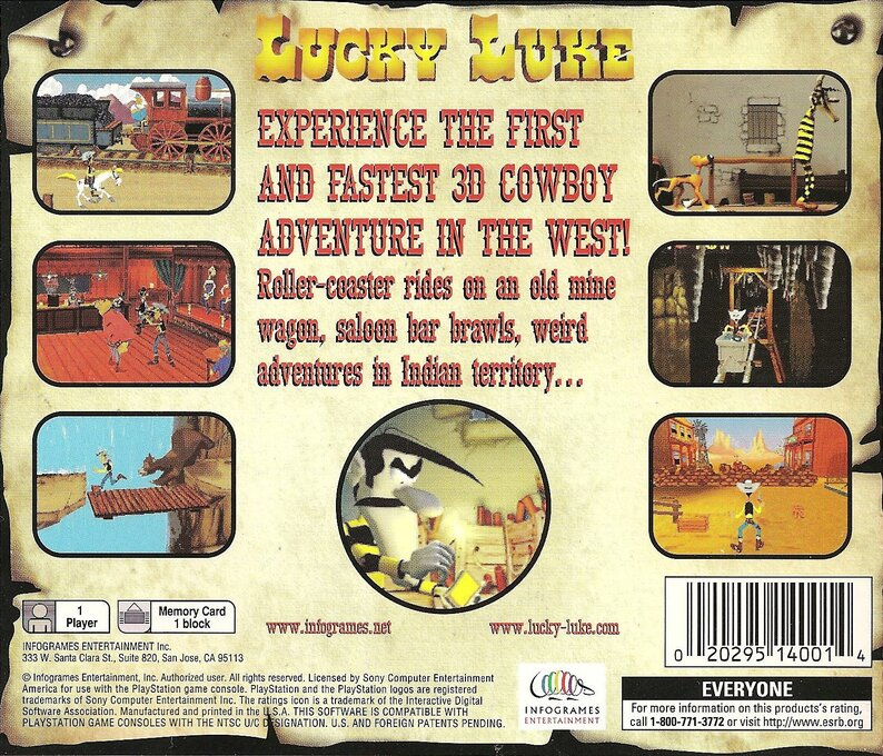 Lucky Luke — Box back