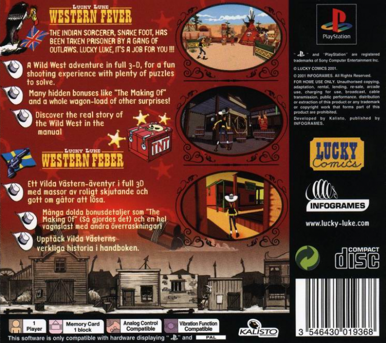 Lucky Luke : Western Fever — Box back