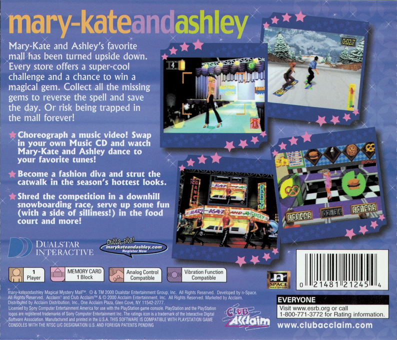 Mary-Kate and Ashley : Magical Mystery Mall — Box back