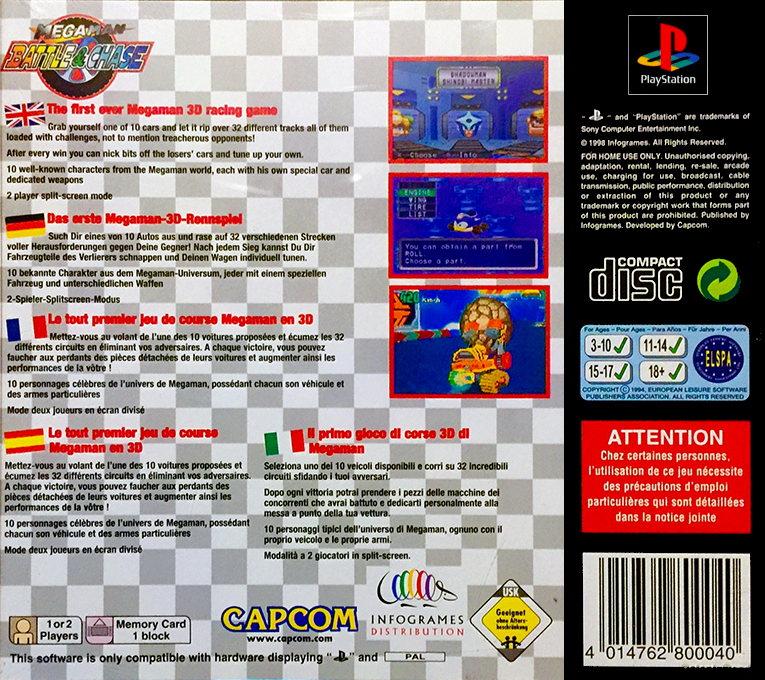 Megaman : Battle & Chase — Box back