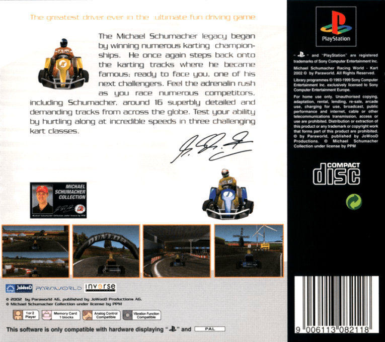 Michael Schumacher Racing World Kart 2002 — Box back