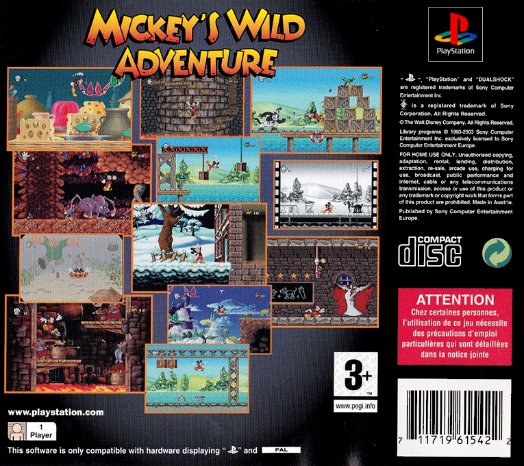 Mickey's Wild Adventure — Box back