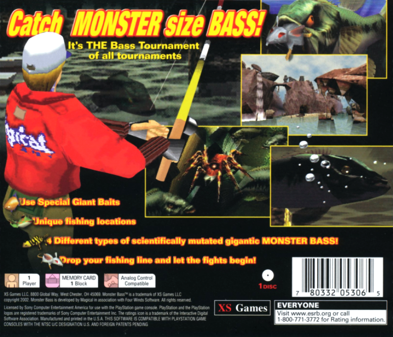 Monster Bass! — Box back