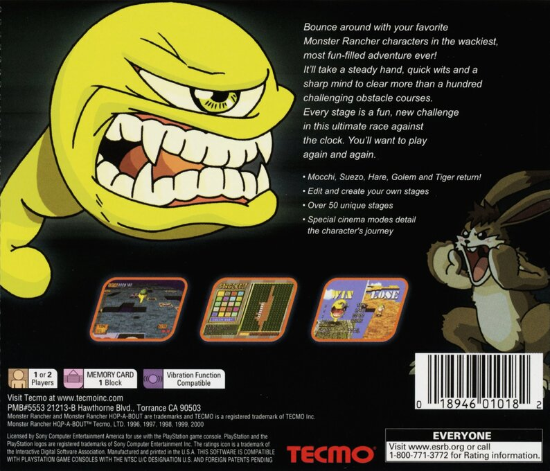 Monster Rancher Hop-A-Bout — Box back