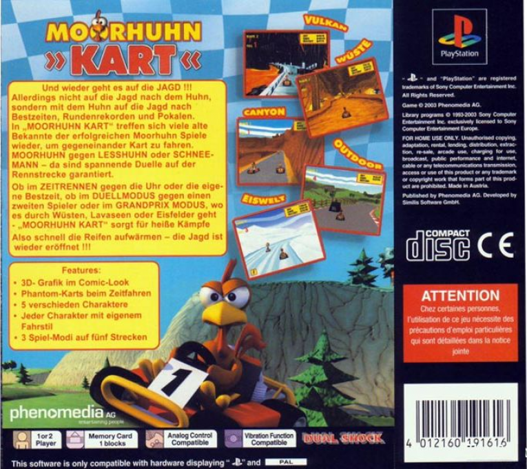 Moorhuhn Kart — Box back