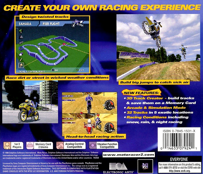 Moto Racer 2 — Box back