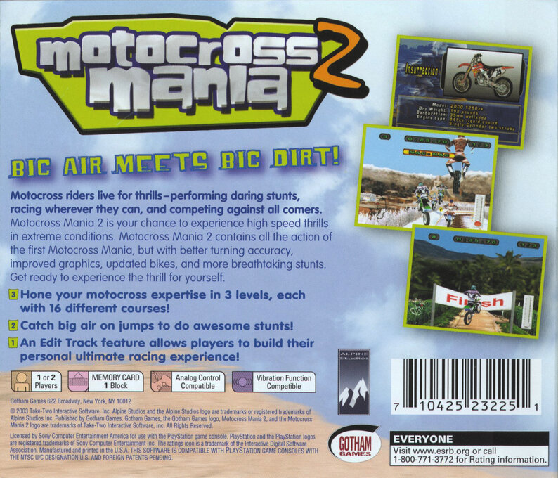 Motocross Mania 2 — Box back