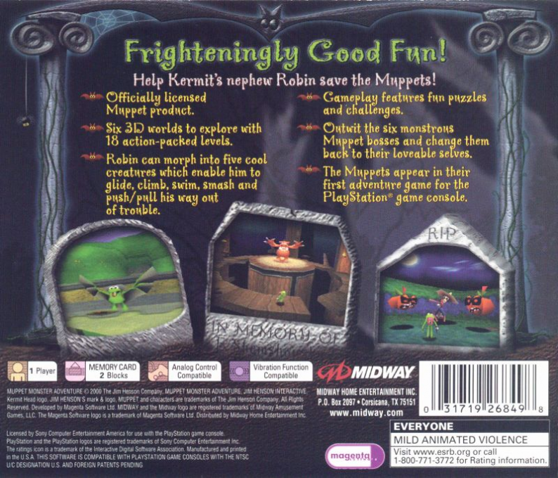 Muppet Monster Adventure — Box back