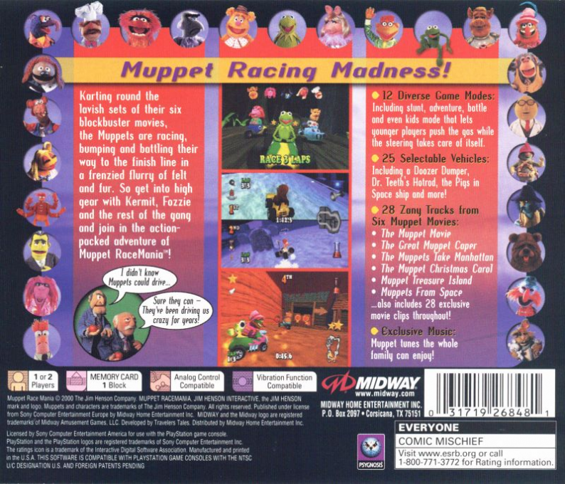 Muppet RaceMania — Box back