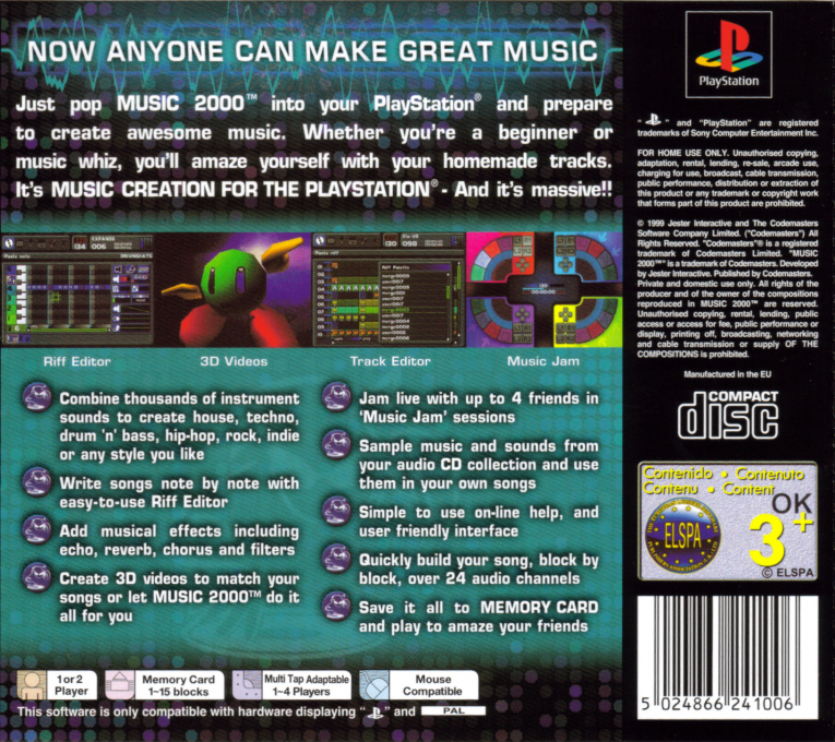 Music 2000 — Box back