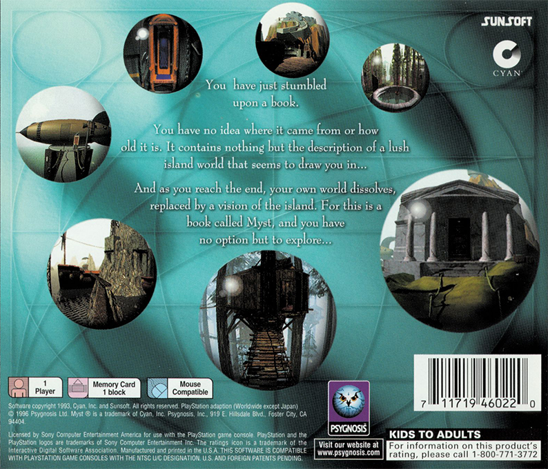 Myst — Box back