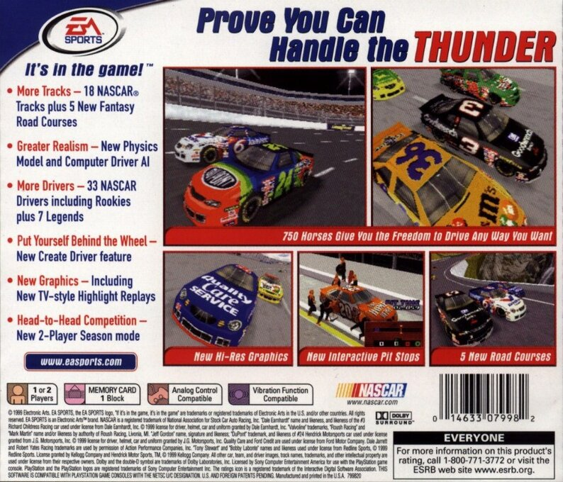 NASCAR 2000 — Box back