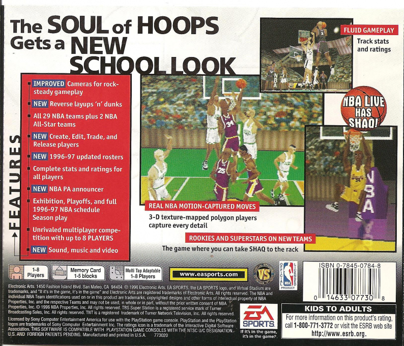 NBA Live 97 — Box back