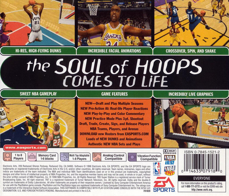 NBA Live 99 — Box back