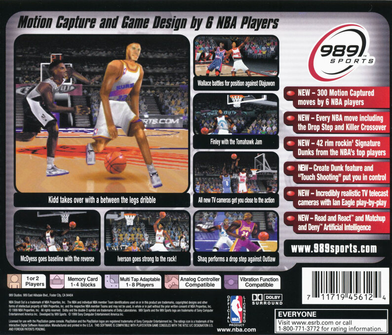 NBA ShootOut 2000 — Box back