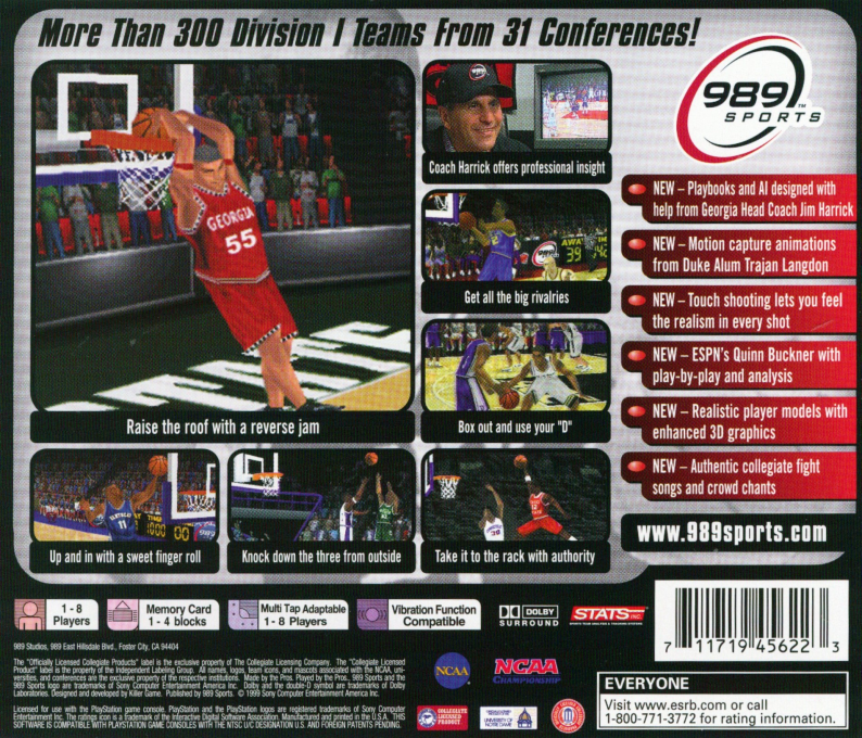 NCAA Final Four 2000 — Box back