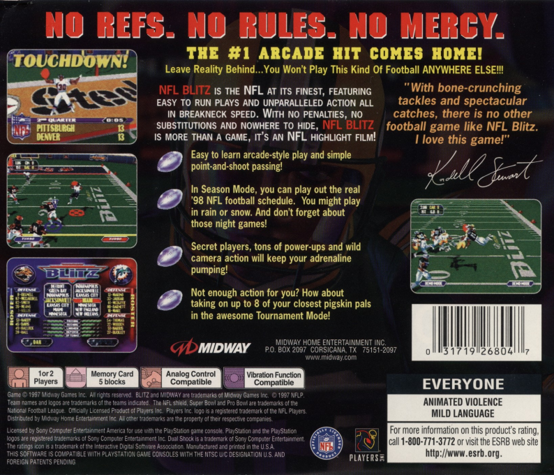 NFL Blitz — Box back