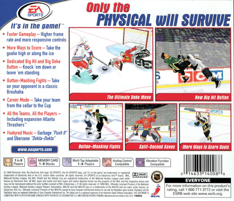 NHL 2000 — Box back