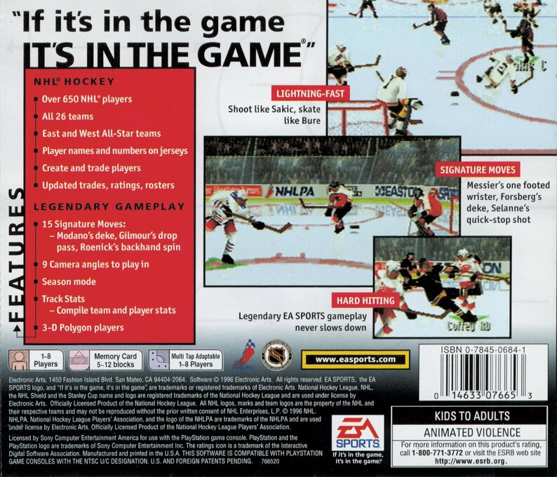 NHL 97 — Box back