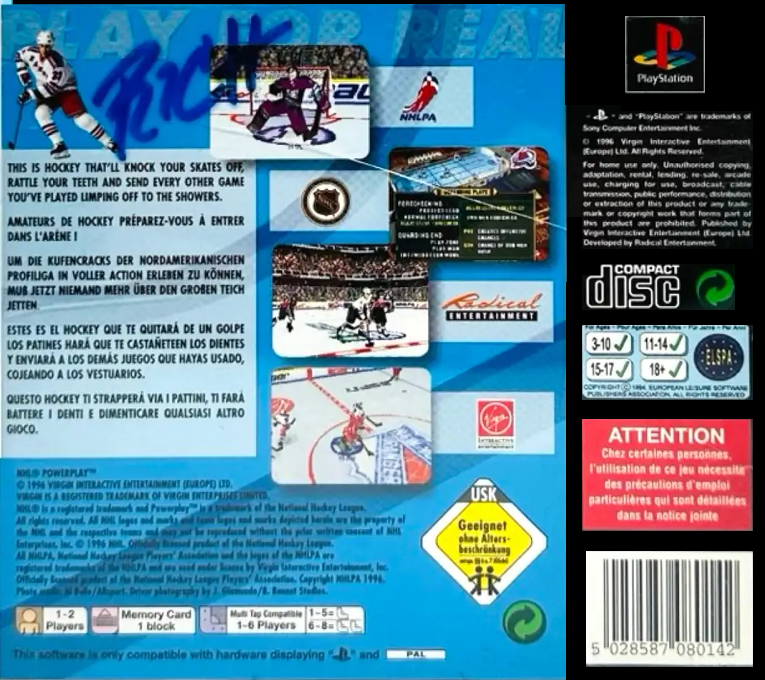 NHL Powerplay — Box back