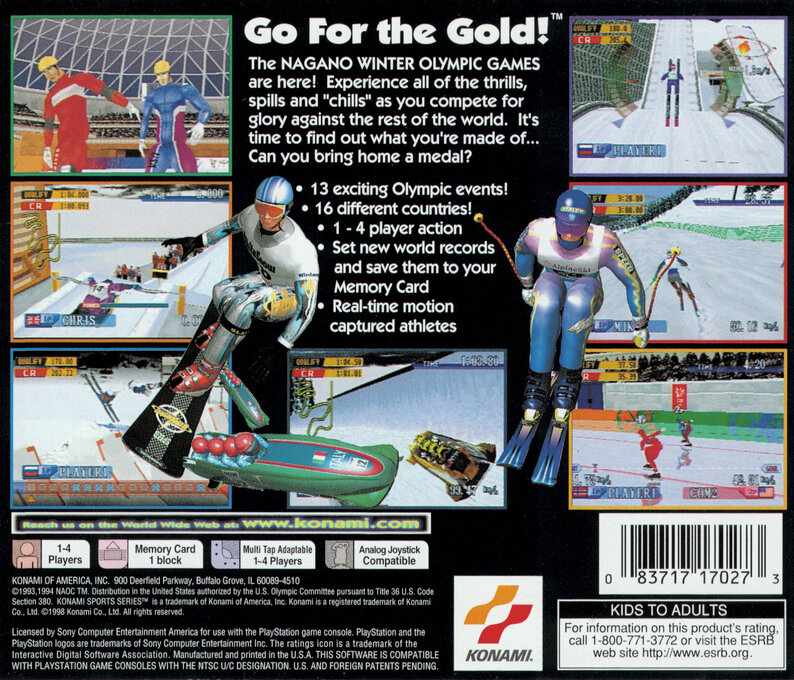 Nagano Winter Olympics '98 — Box back