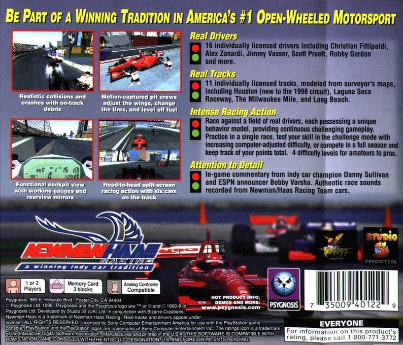 Newman Haas Racing — Box back