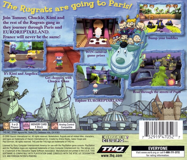 Nickelodeon Rugrats in Paris : The Movie — Box back