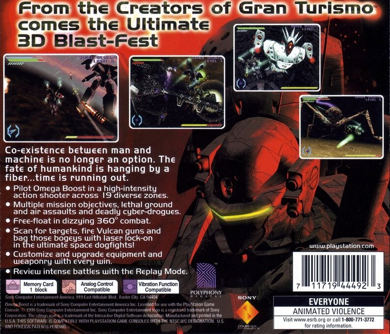 Omega Boost — Box back