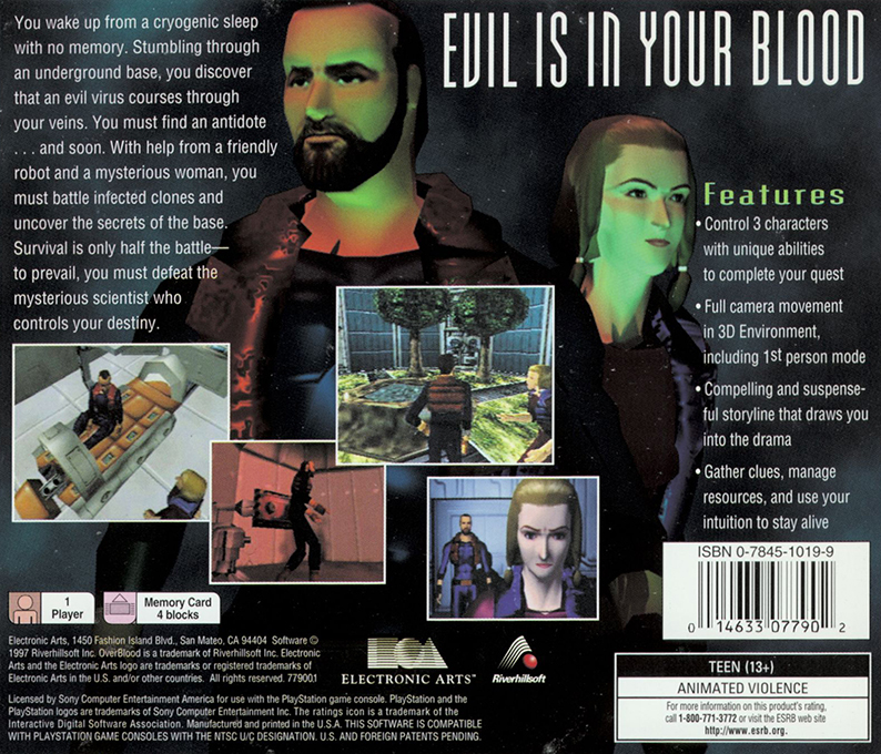 OverBlood — Box back