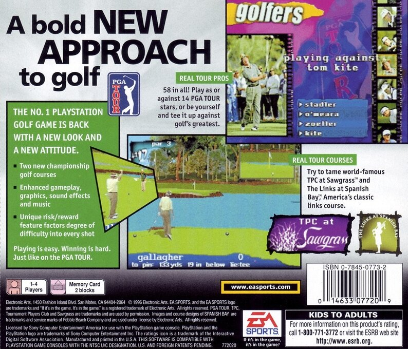 PGA Tour 97 — Box back