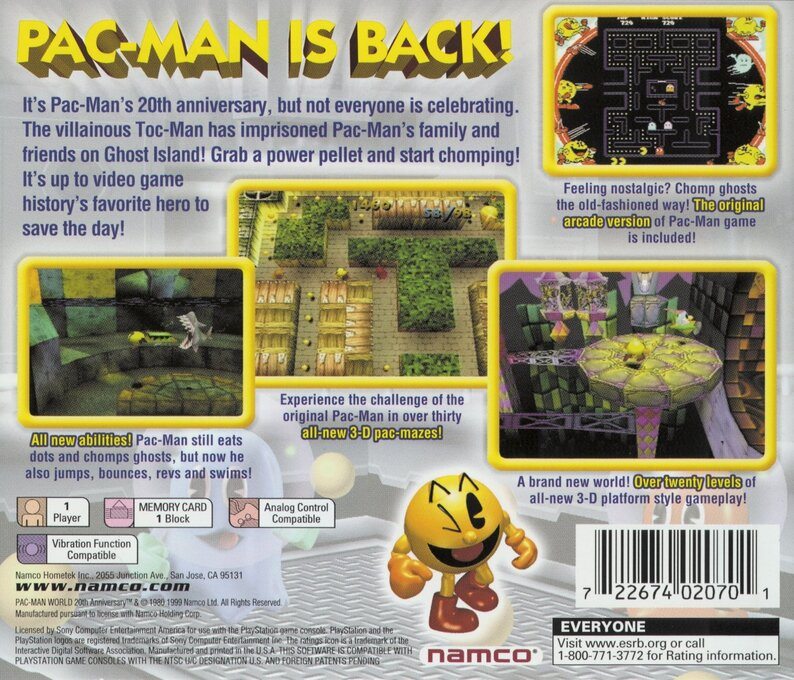 Pac-Man World — Box back